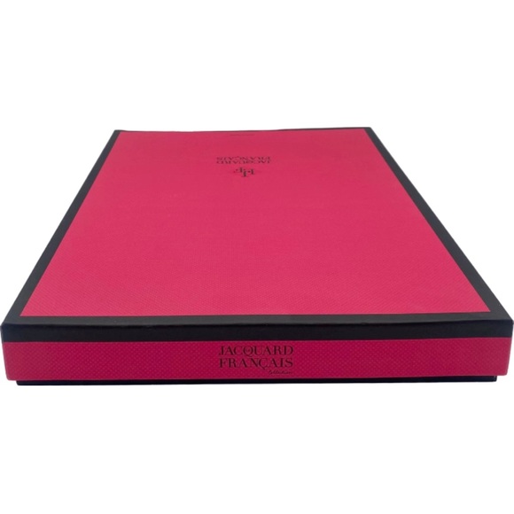 New Le Jacquard Francais Pink Rectangular Storage Gift Presentation Box 14.5”L - Picture 5 of 8